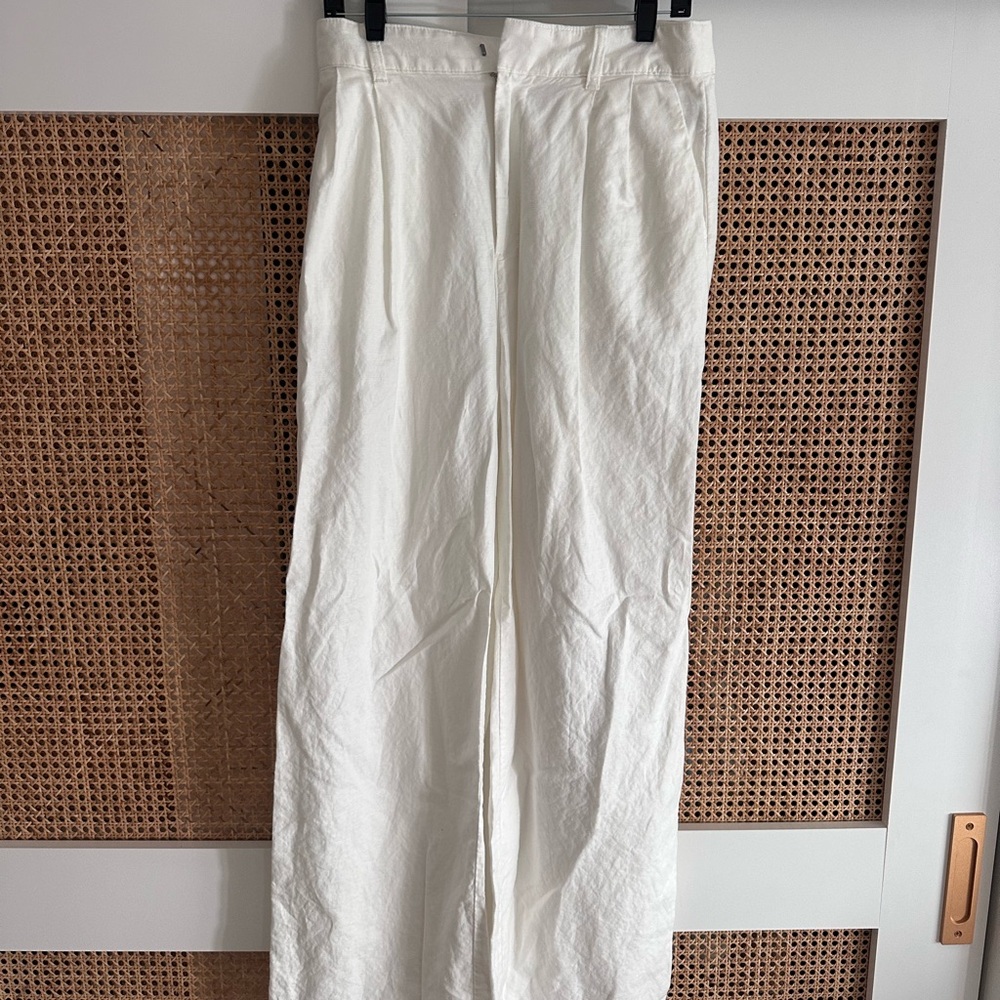Linen White Pants